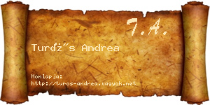 Turós Andrea névjegykártya