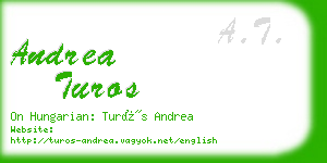 andrea turos business card